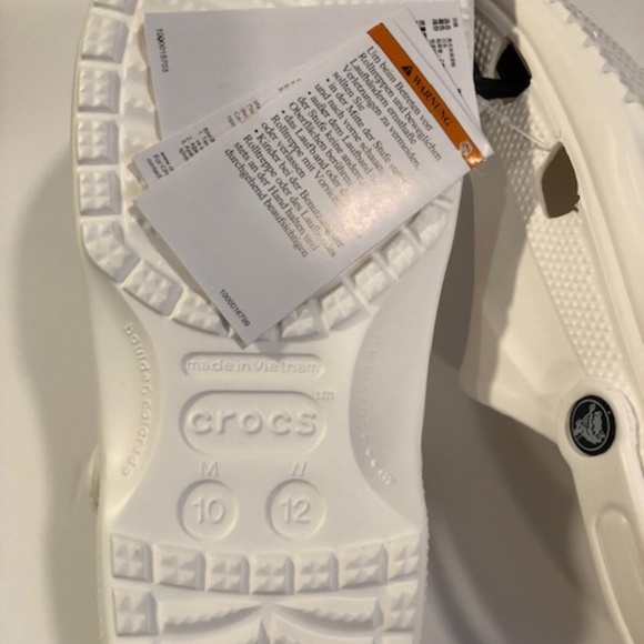 White Crocs Unisex Sz M10/W12 - Picture 6 of 6
